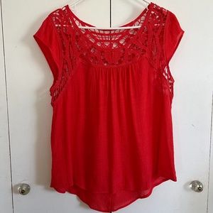 Linen Shirt  Embroidered Lace